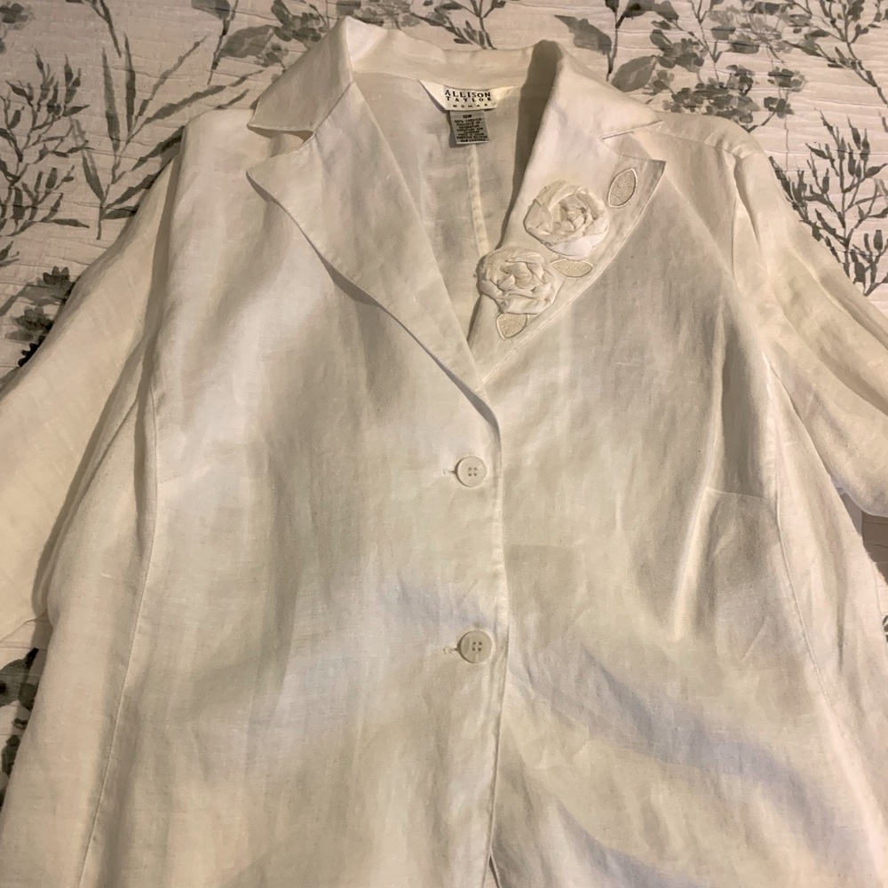 White Linen lightweight Jacket